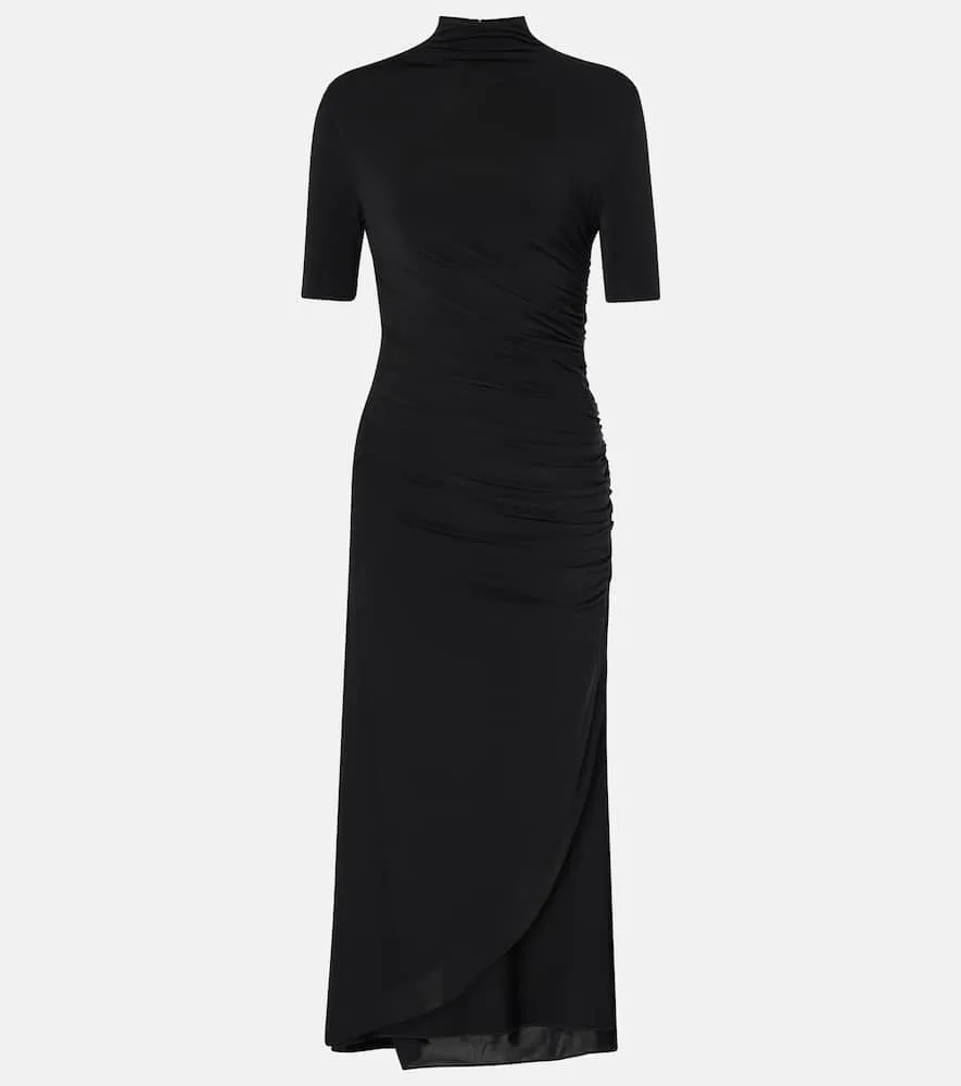 Alaia Draped asymmetric midi dress