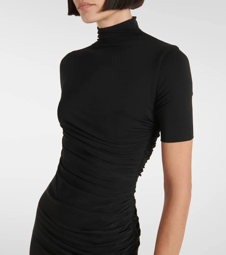 Alaia Draped asymmetric midi dress