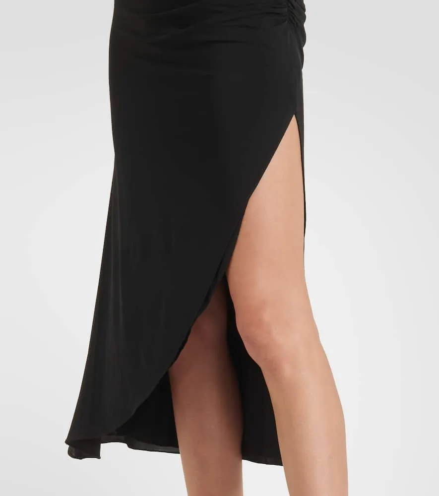 Alaia Draped asymmetric midi dress