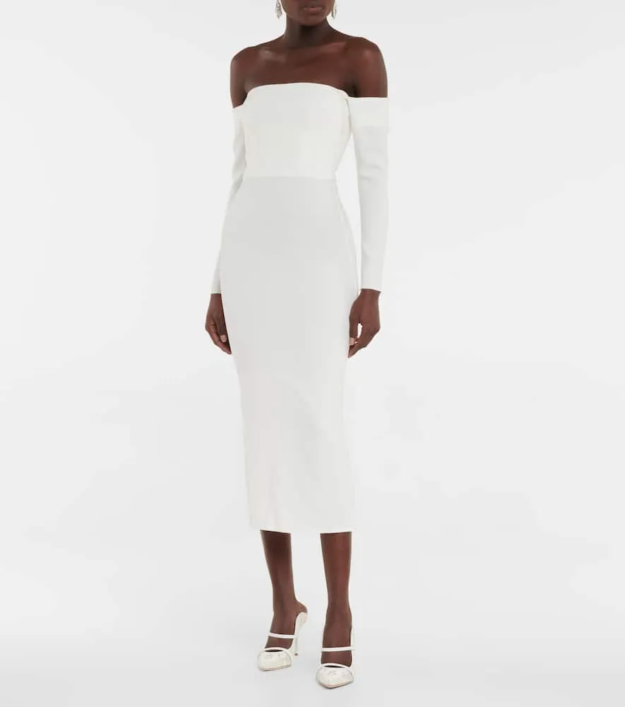 Alex Perry Bridal Tate stretch-cr√É¬™pe midi dress