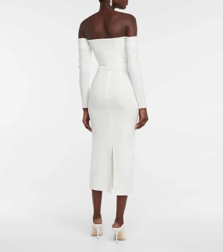 Alex Perry Bridal Tate stretch-cr√É¬™pe midi dress