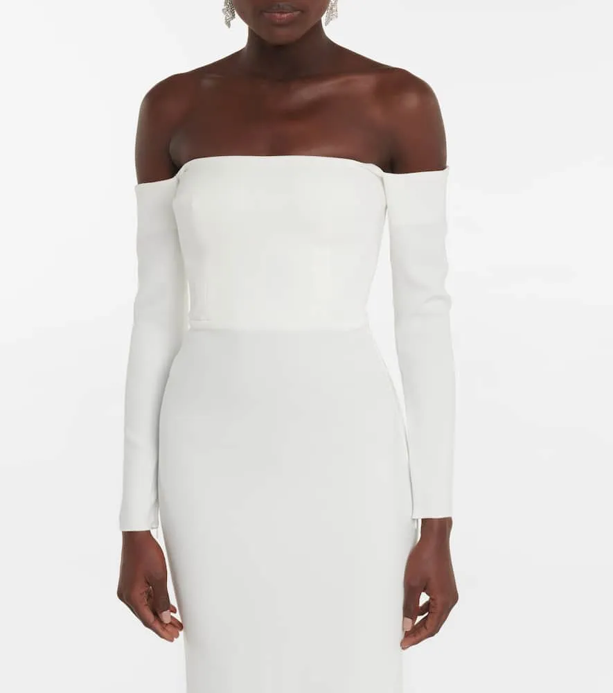 Alex Perry Bridal Tate stretch-cr√É¬™pe midi dress