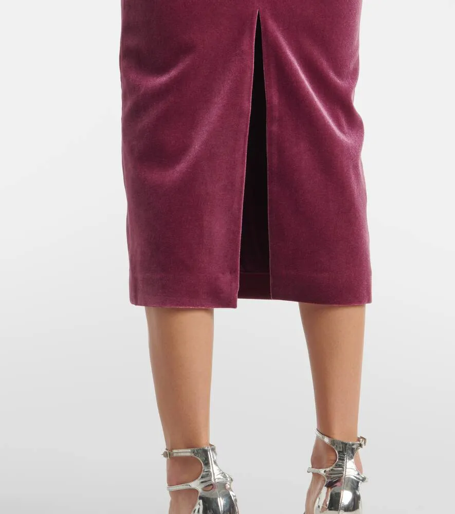 Alex Perry Draped velvet midi dress