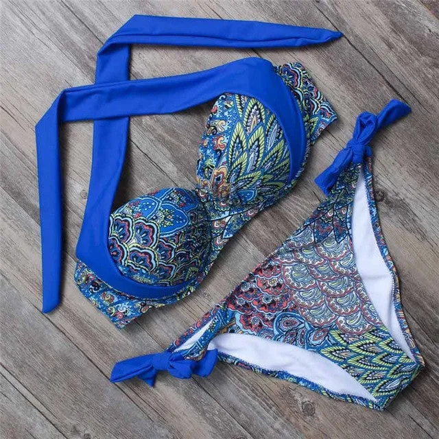 BANDEA bikinis women swimsuit push up swimwear  2017 halter bikini