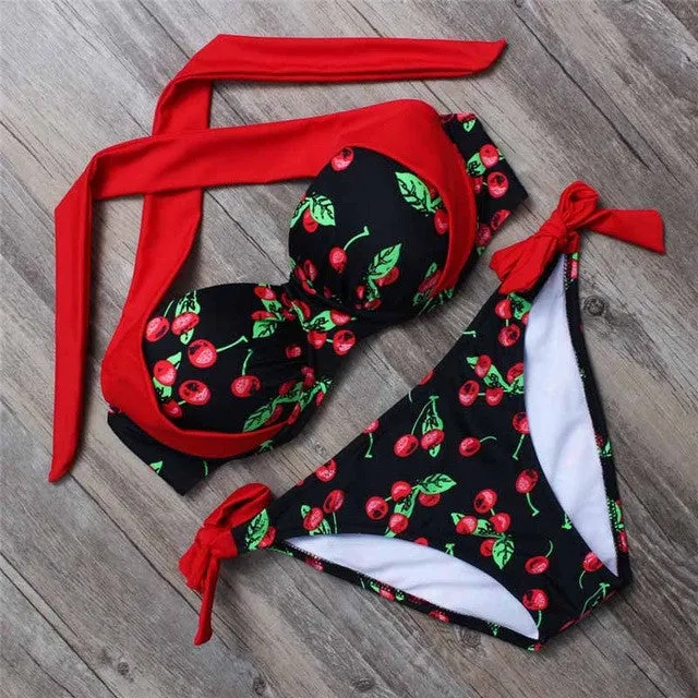 BANDEA bikinis women swimsuit push up swimwear  2017 halter bikini
