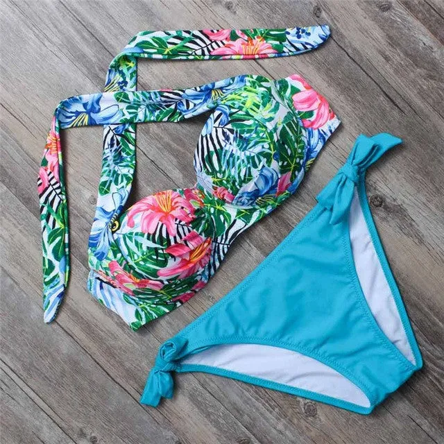 BANDEA bikinis women swimsuit push up swimwear  2017 halter bikini