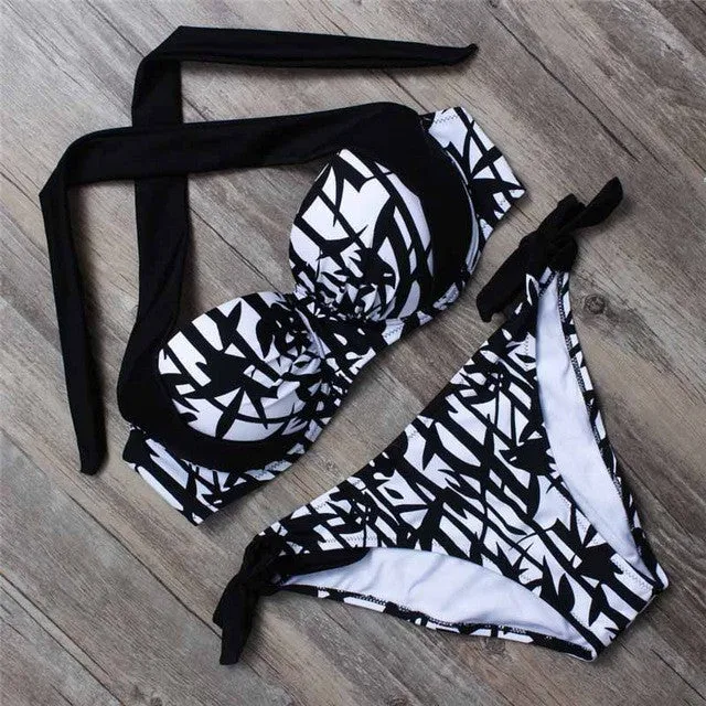 BANDEA bikinis women swimsuit push up swimwear  2017 halter bikini