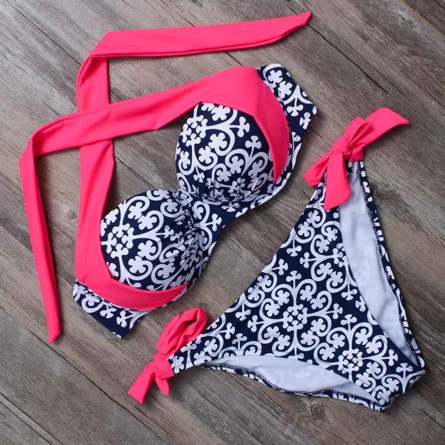 BANDEA bikinis women swimsuit push up swimwear  2017 halter bikini