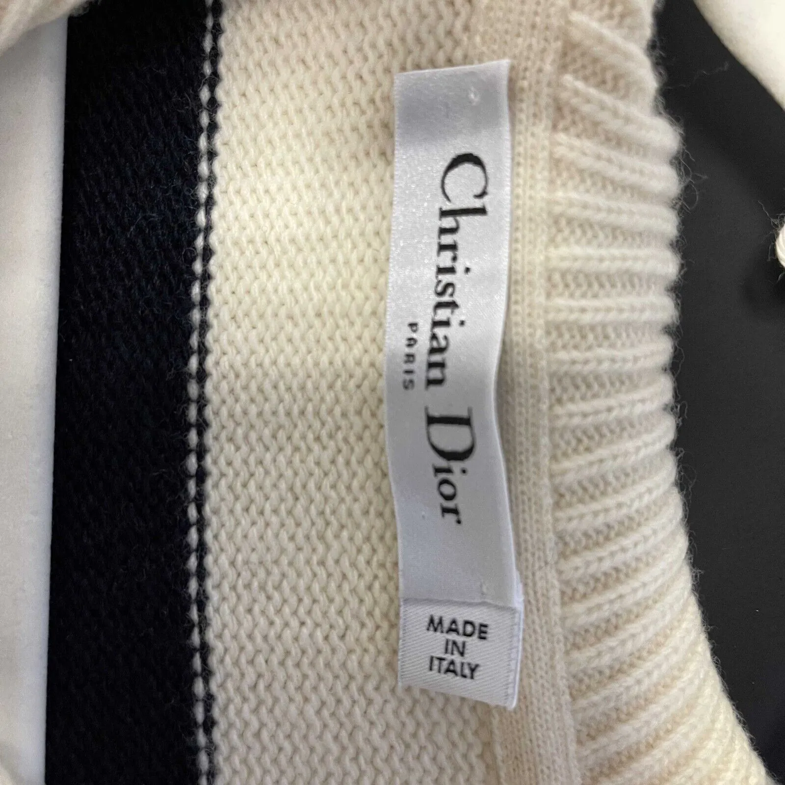 Christian Dior Marinire motif RARE Sailor Sleeveless Sweater Navy Top 34 US 2