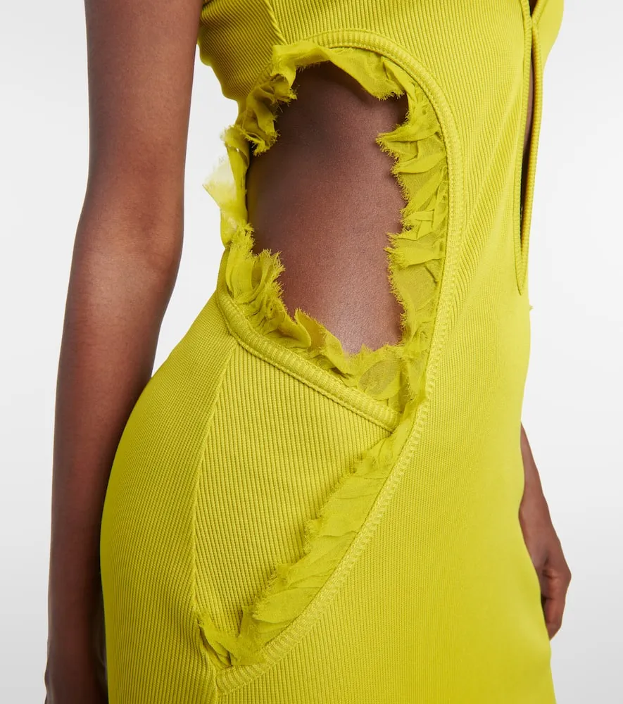 Christopher Esber Carina ruffled cutout midi dress