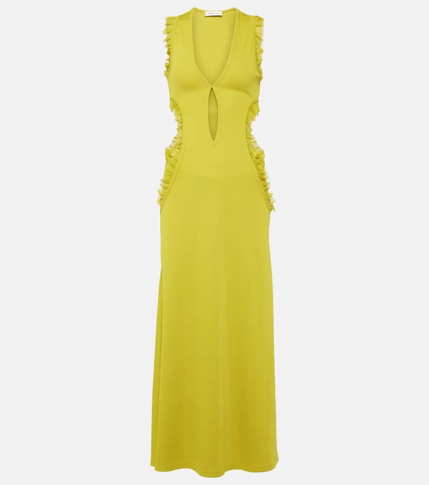 Christopher Esber Carina ruffled cutout midi dress