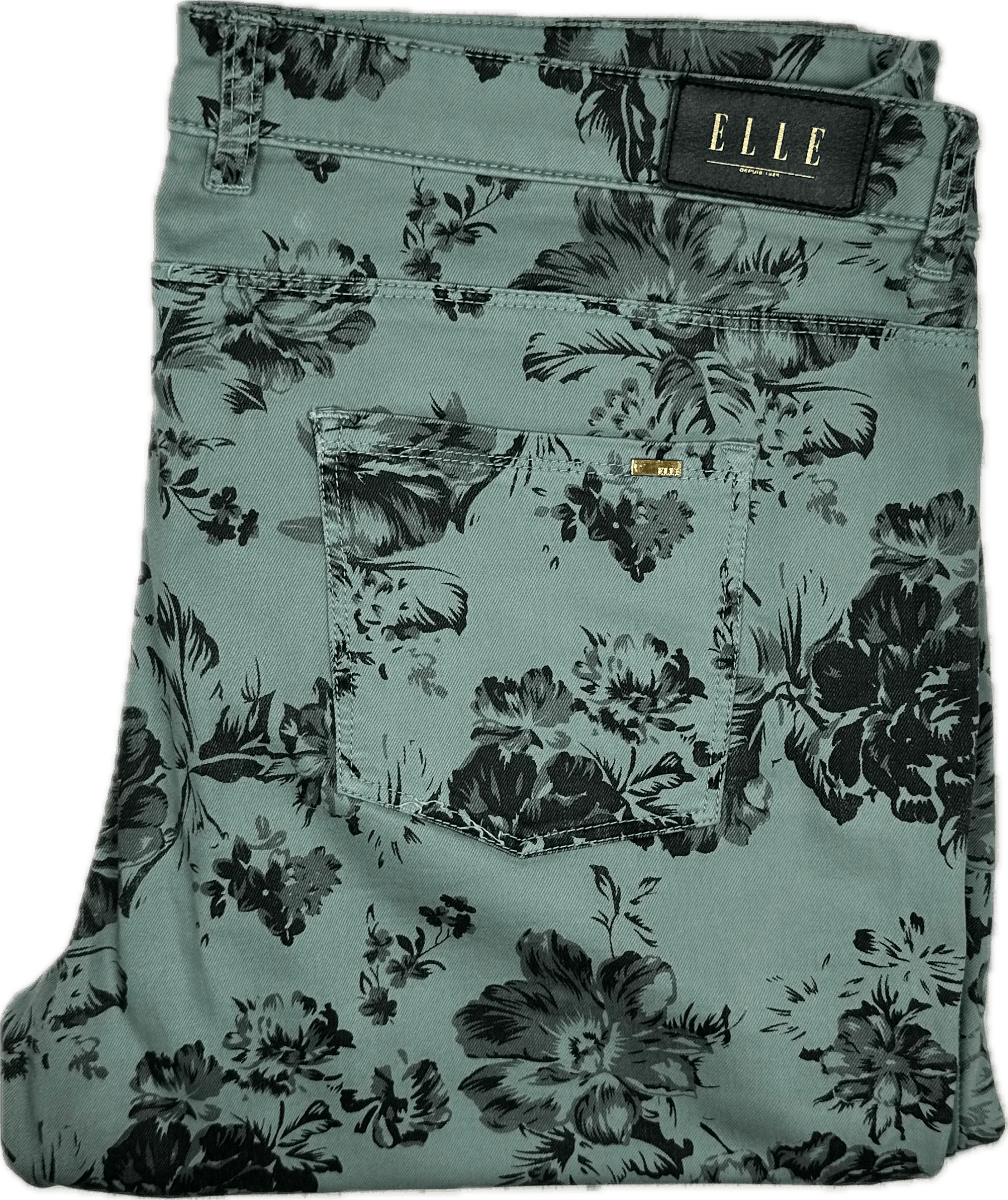 Elle France Low Rise Toile Printed Skinny Jeans- Size 32