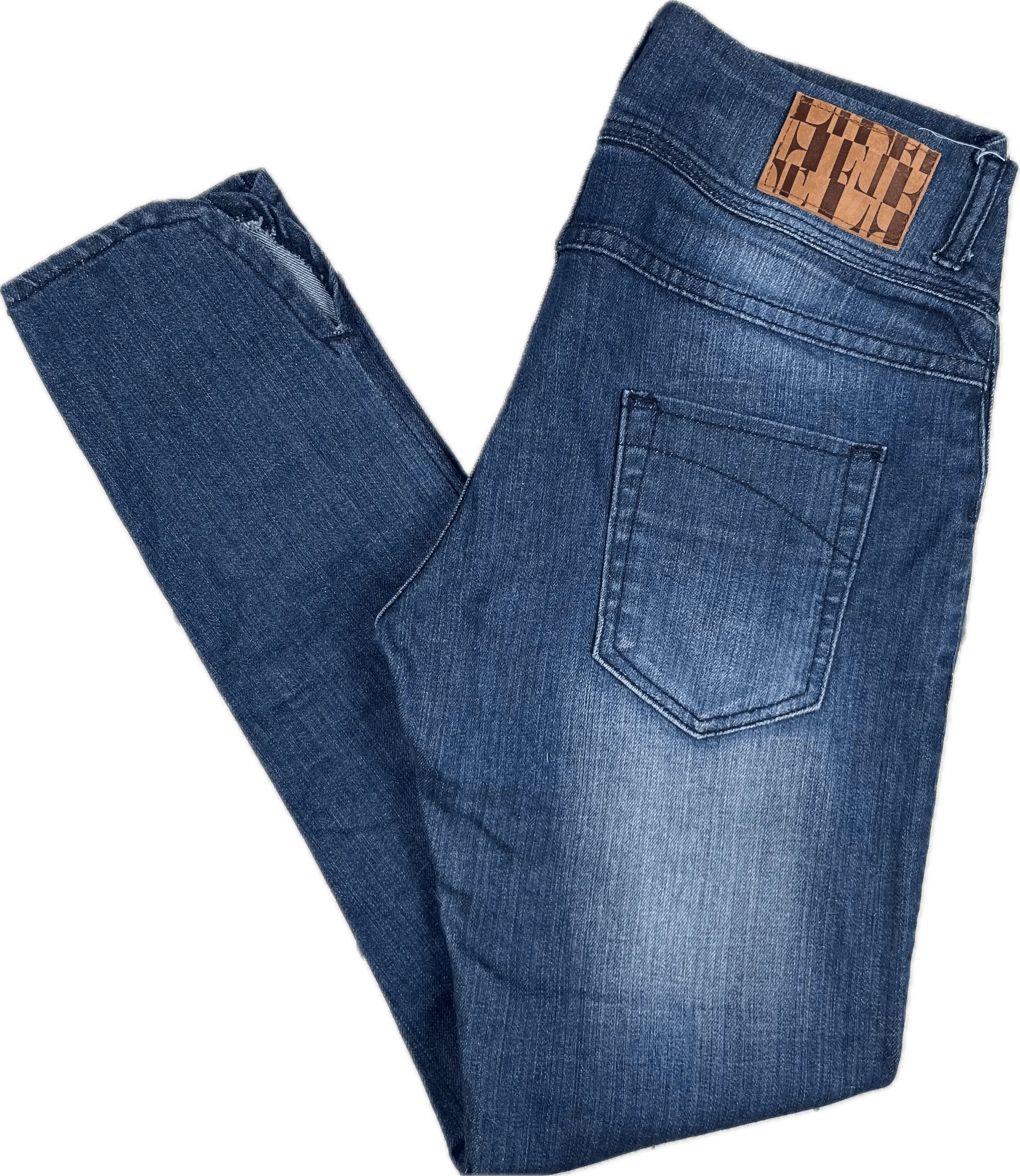 Elle Paris - Mid Rise Split hem Ankle Grazer Jeans Size- 28