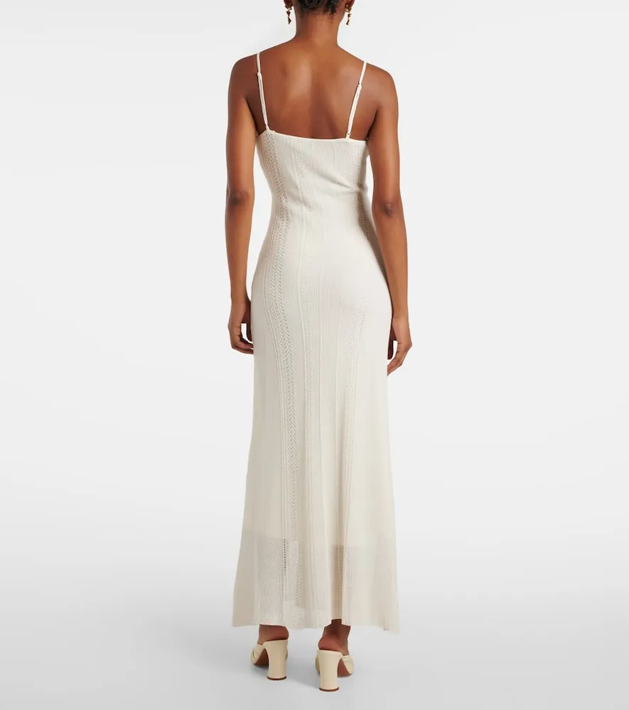 Faithfull Treillis crochet cotton-blend midi dress