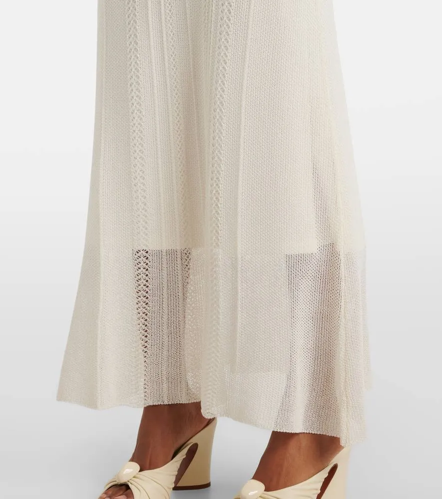 Faithfull Treillis crochet cotton-blend midi dress