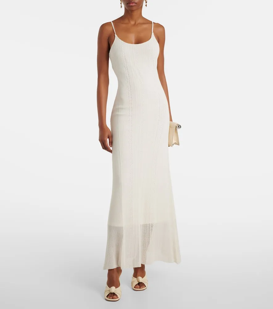 Faithfull Treillis crochet cotton-blend midi dress