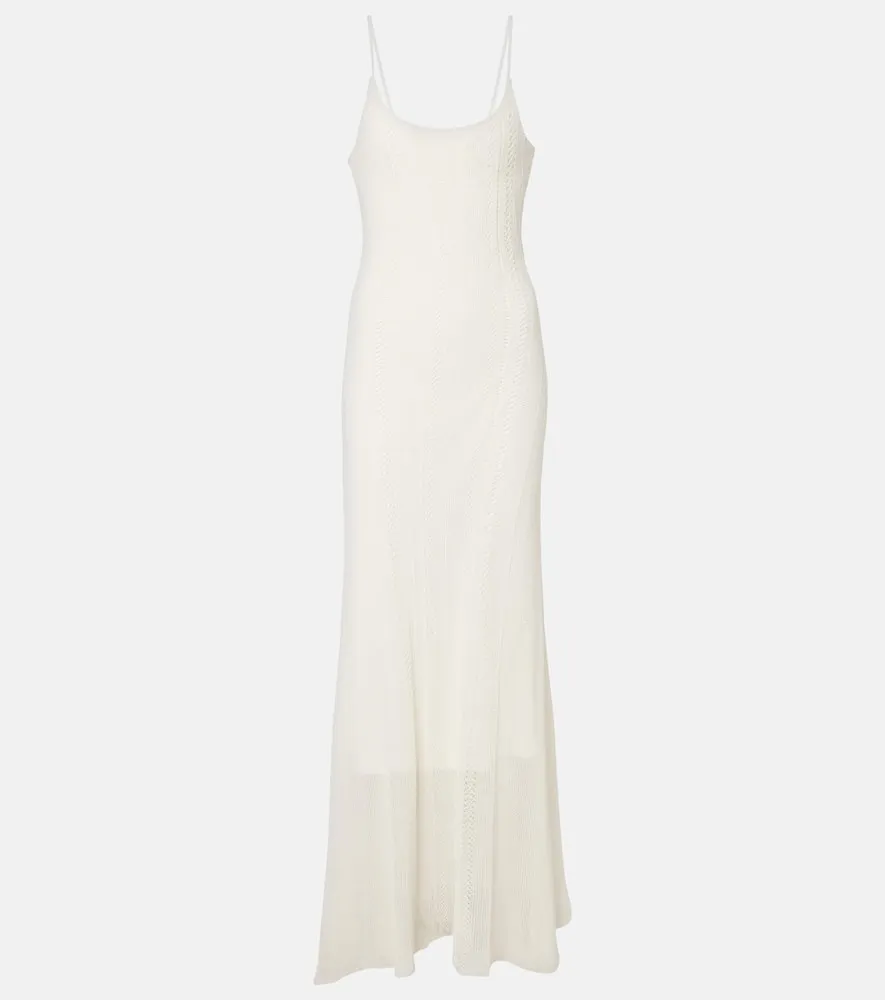 Faithfull Treillis crochet cotton-blend midi dress