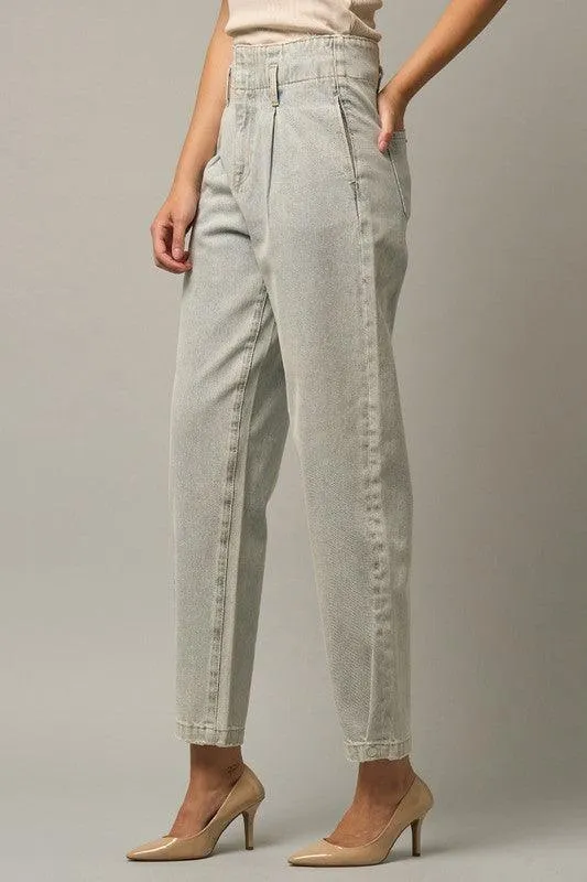 High Waist Balloon Ankle Jeans