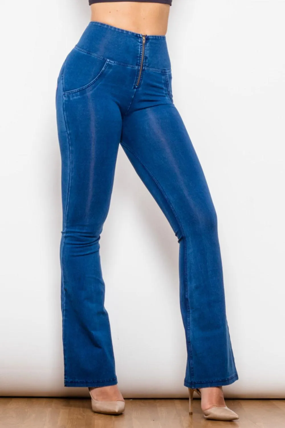 High Waist Flare Long Jeans
