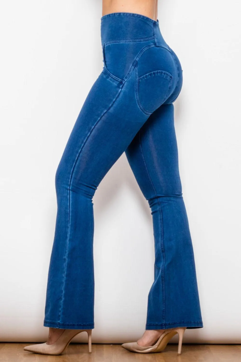 High Waist Flare Long Jeans