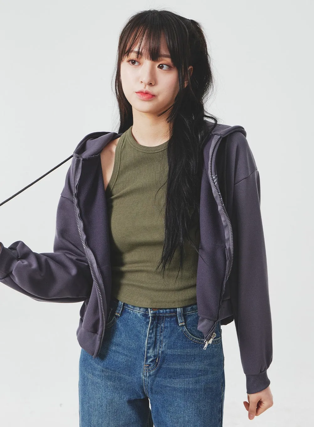 High Waist Mid-Wash Jeans BA305