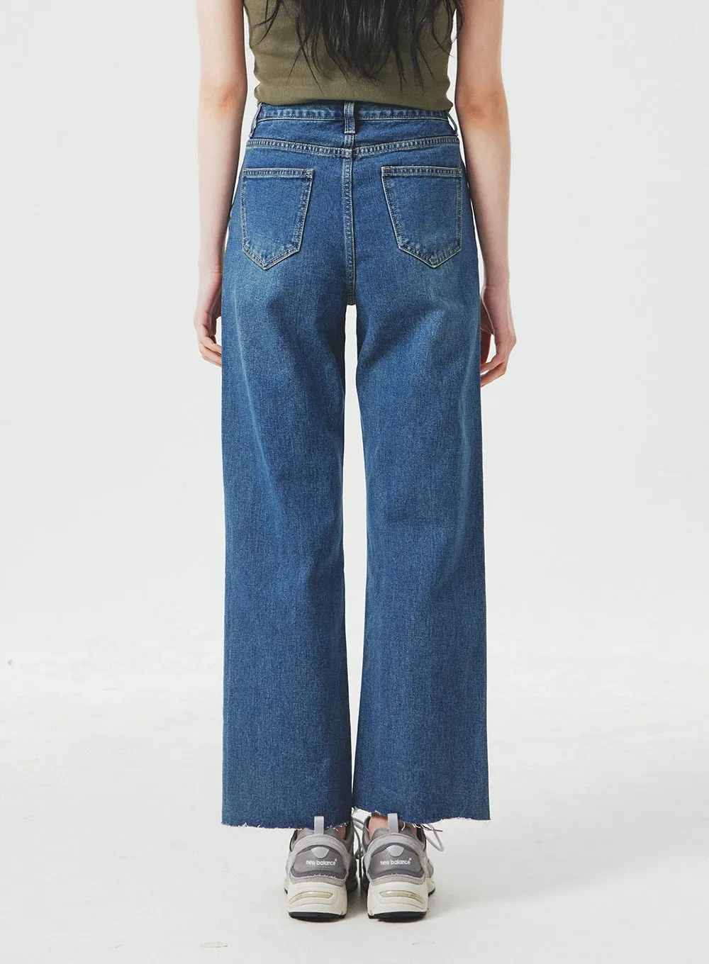 High Waist Mid-Wash Jeans BA305