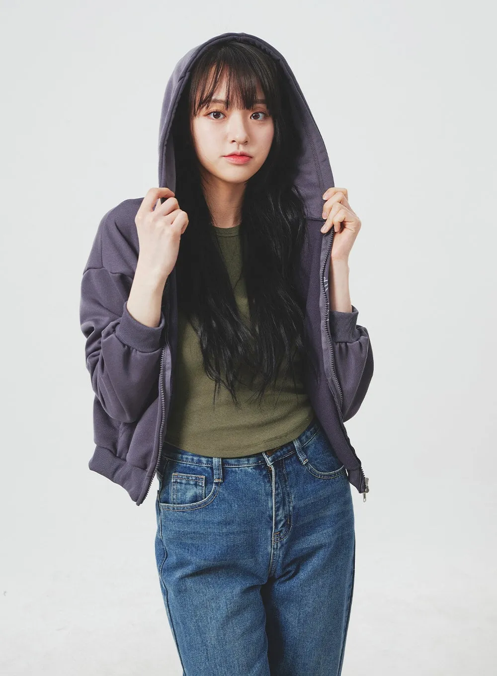 High Waist Mid-Wash Jeans BA305