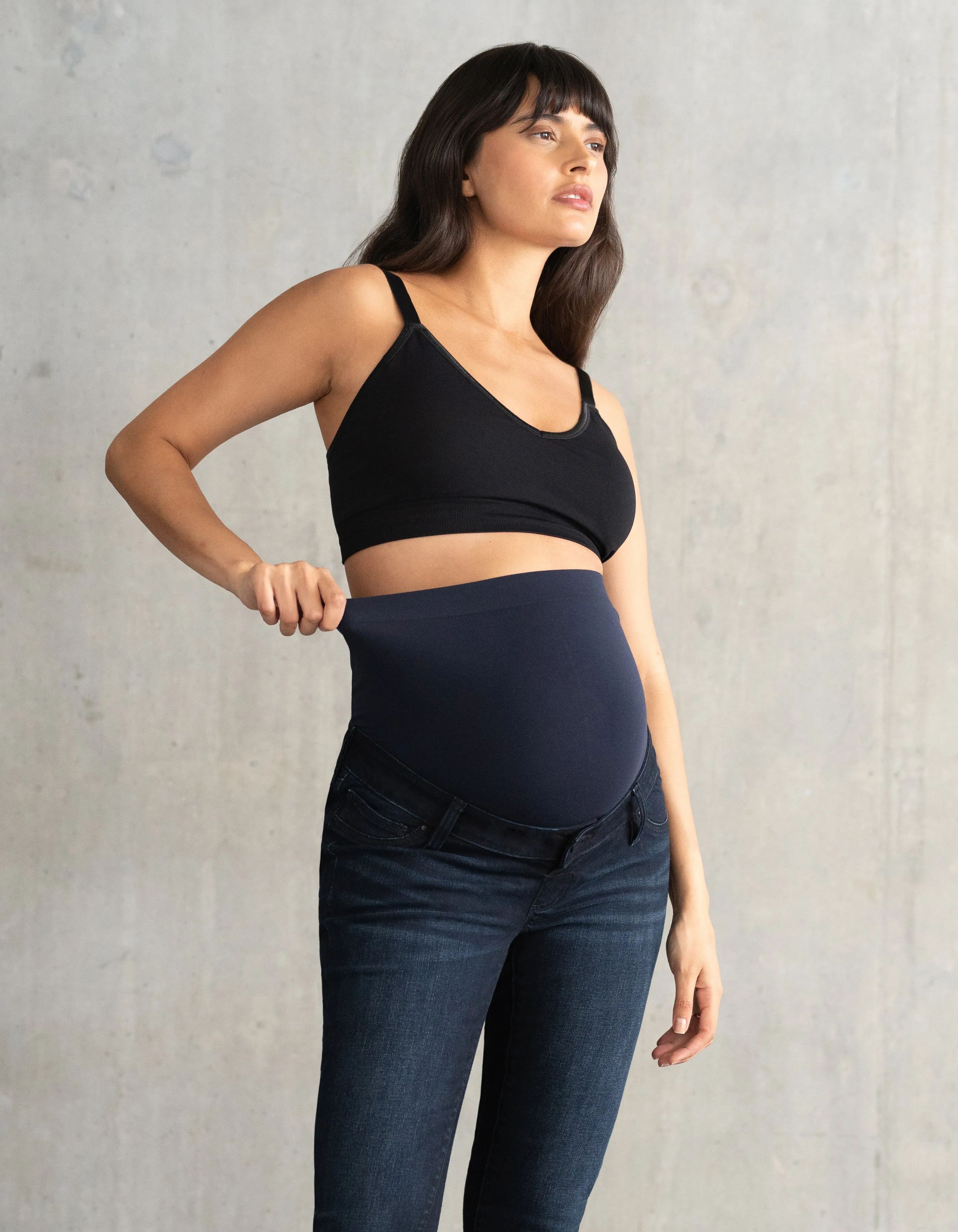 Indigo Over Bump Skinny Maternity Jeans