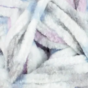 James C Brett Flutterby Chunky - B40 - Grey Lilac Blue Spot - 100g Chenille Plush