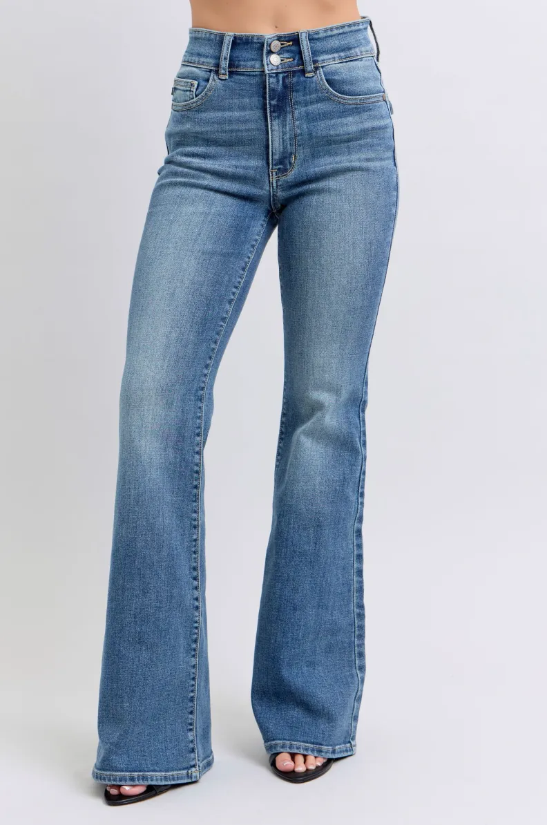 Judy Blue High Waist Flare Jeans with Tint