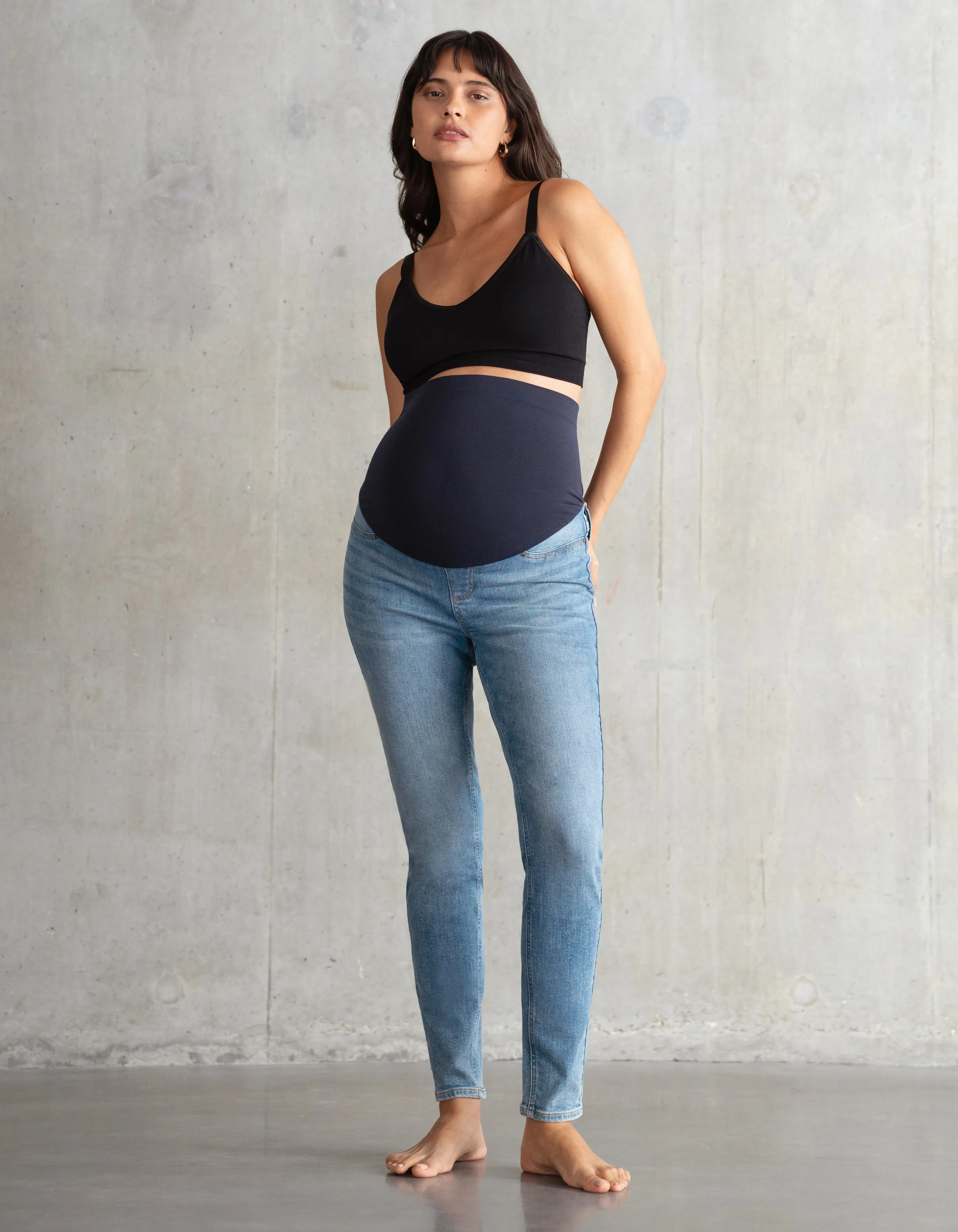 Organic Cotton Light Skinny Maternity Jeans