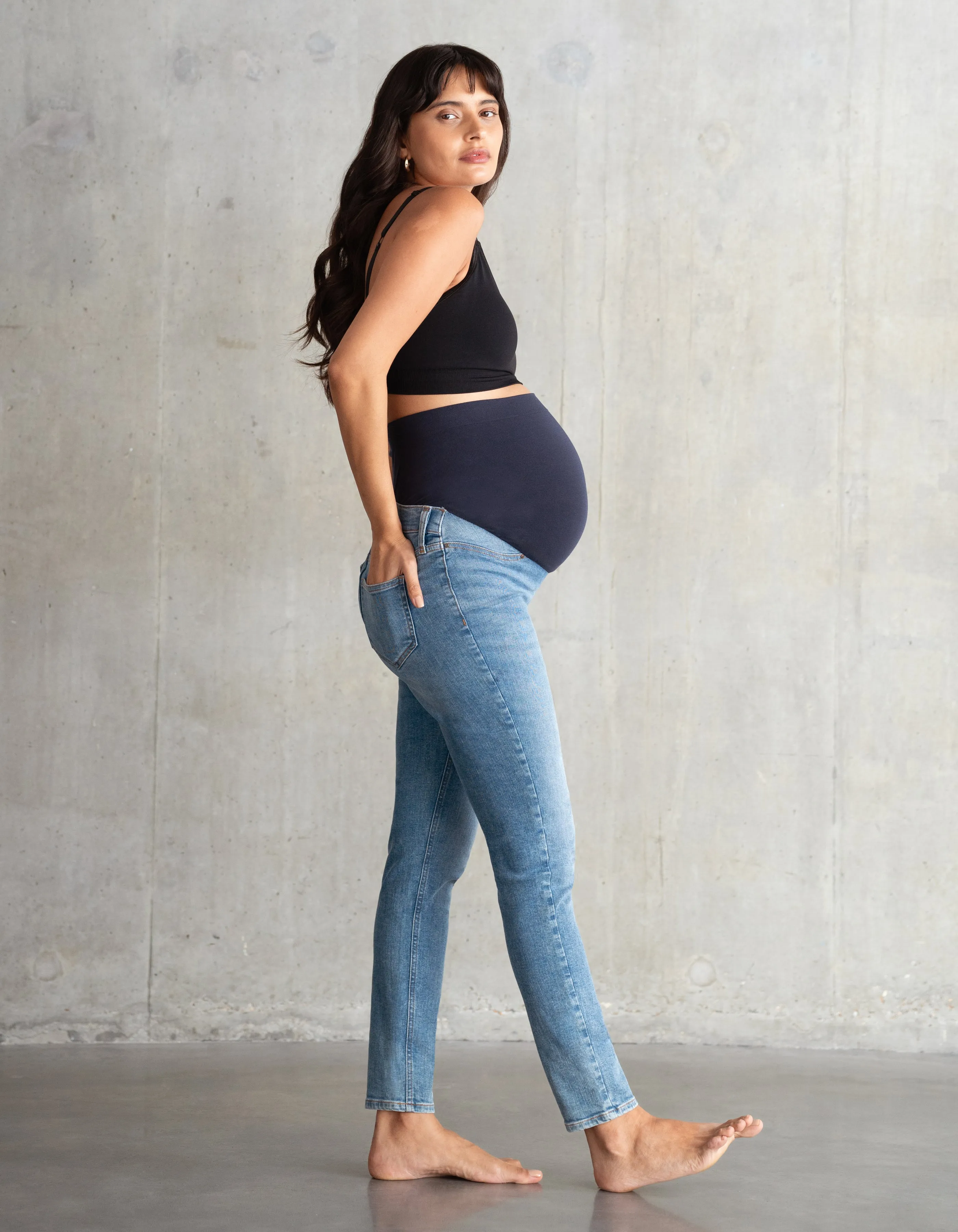 Organic Cotton Light Skinny Maternity Jeans
