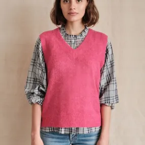 Rainbow Stitch Vest ~ Honeysuckle